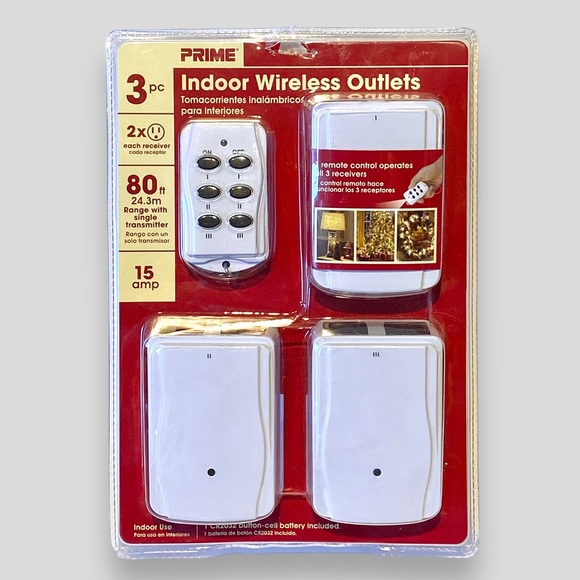 NEW PRIME Indoor Wireless Outlets HLRC23PK Remote Christmas Light Switch Outlets - Picture 1 of 7